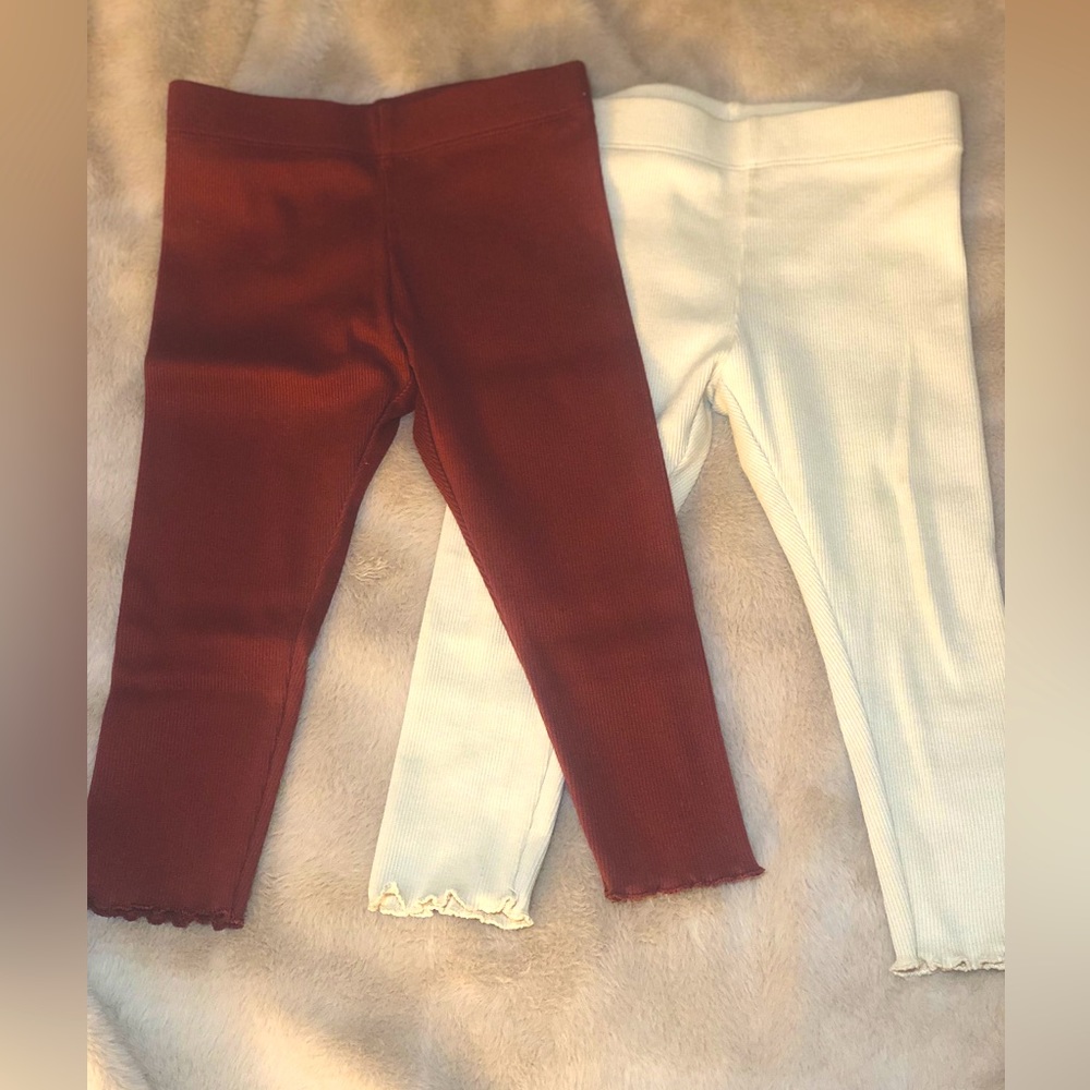*Sold* Little Co. by Lauren Conrad | Brown and Beige Ruffle Pants